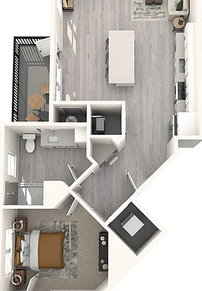 1 Bedroom, 1 Bath 1 Bedroom, 1 Bath