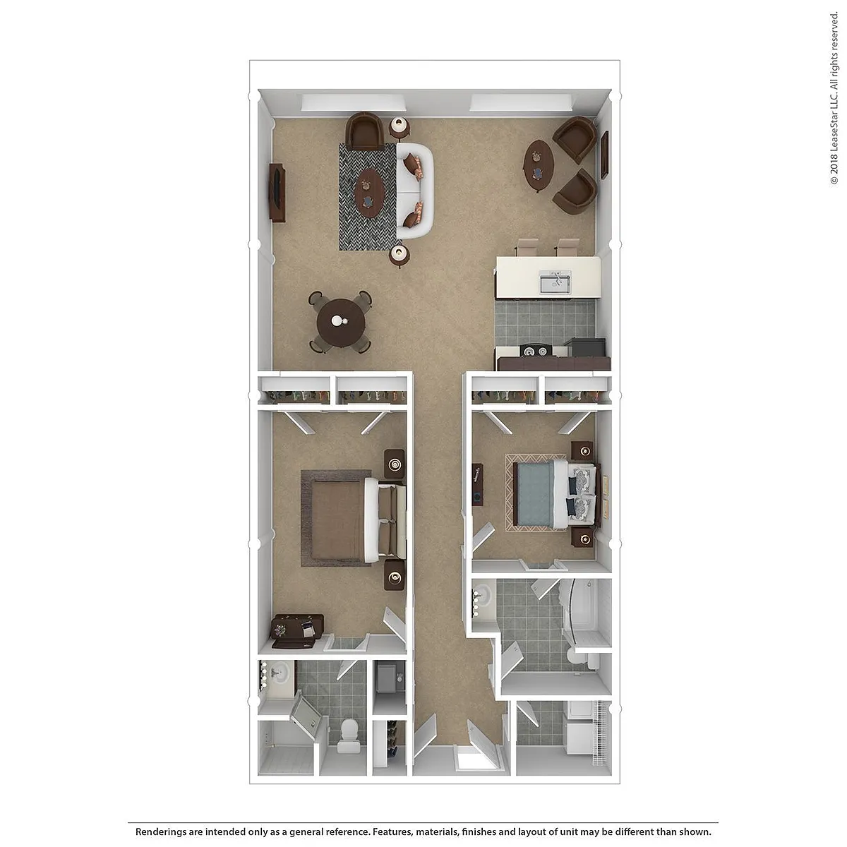 Floor plan Loft 27 Appleton Two Bedroom