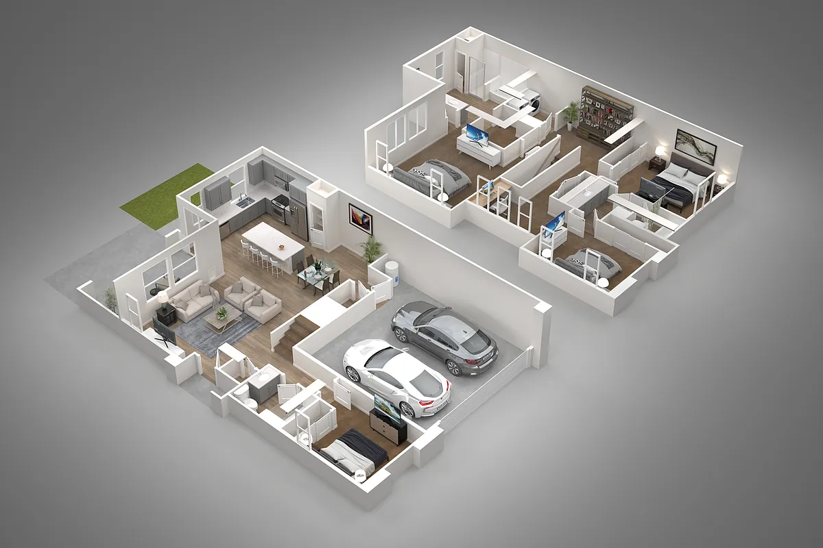 Floor plan 4 Bed/3 Bath