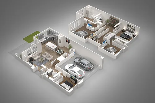 Floor plan 4 Bed/3 Bath