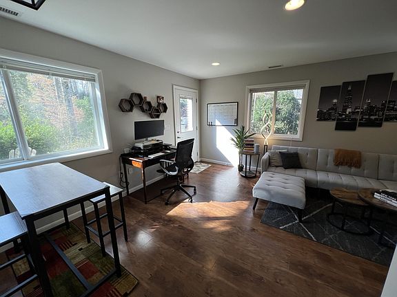 Living area as viewed from the kitchen.