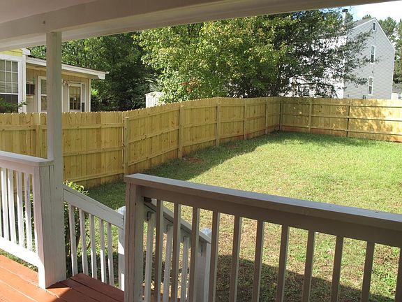 fenced backyard
