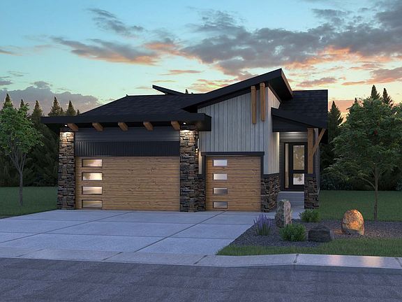 Exterior view of the Rustic Contemporary Elevation for the Sereno 2 model by Brookfield Residential