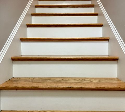 Stairs from garage to first floor