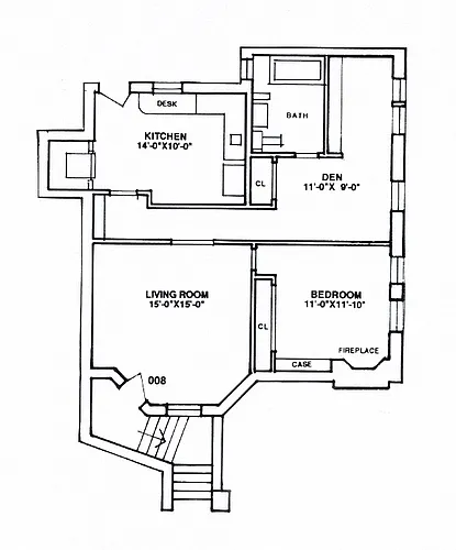 Floor plan 1 BEDROOM - 1 BATHROOM