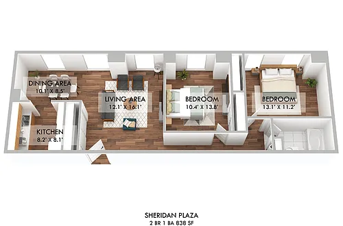 Floor plan Two Bedroom