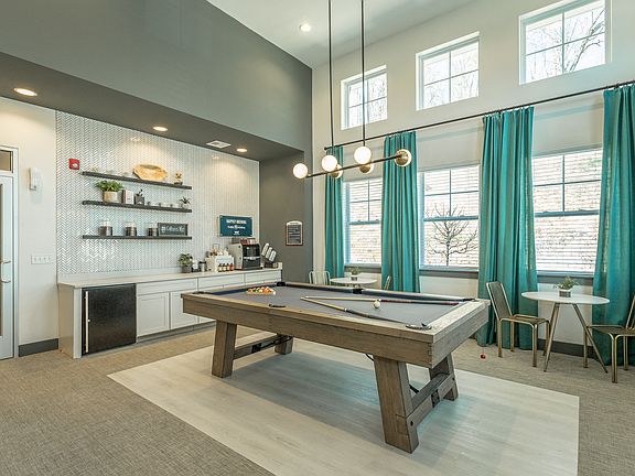 Billiards Table in the Resident Lounge at Hawthorne at the W