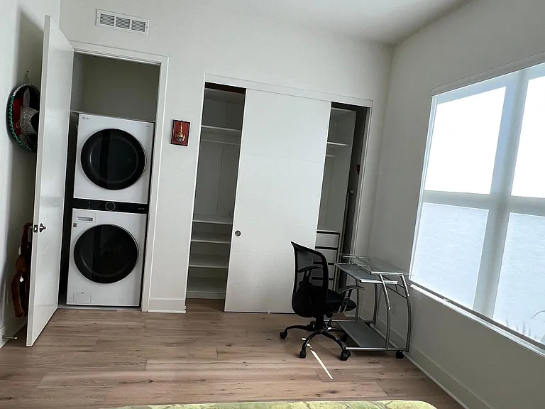 Washer and dryer, closet