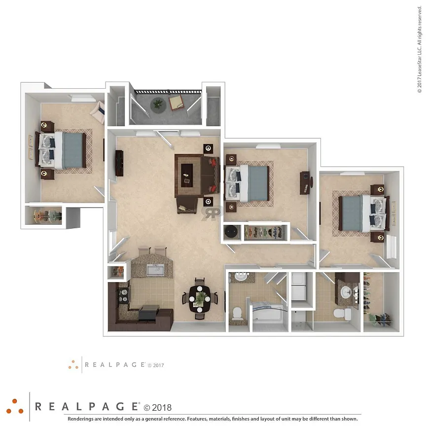 Floor plan 3 Bedroom Traditional