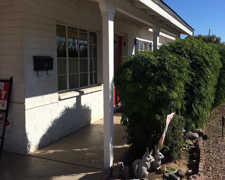 Front corner of house