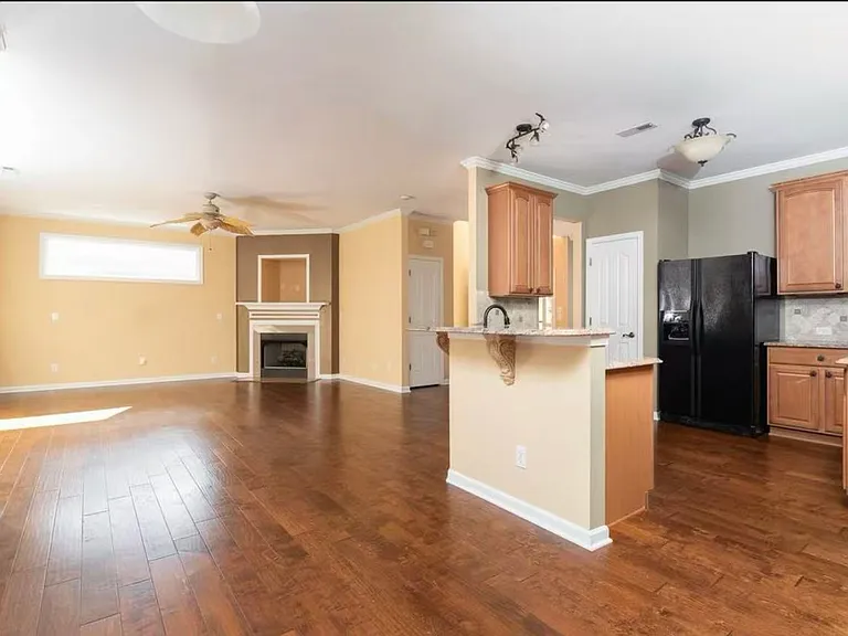 living room + kitchen
