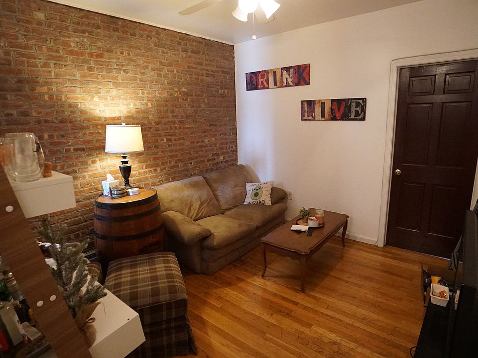 Living Room With Exposed Brick