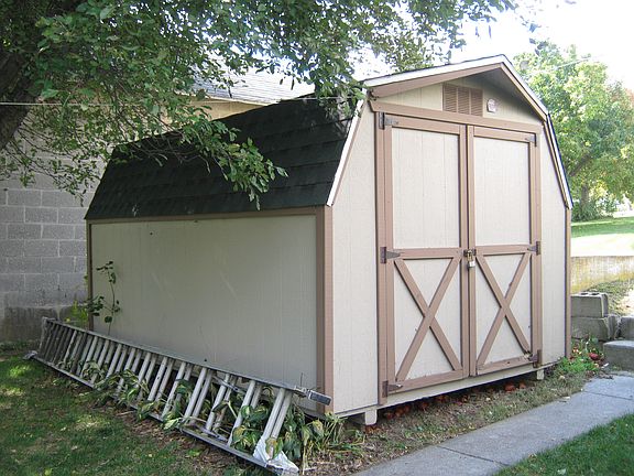 StorageShed under apple tree