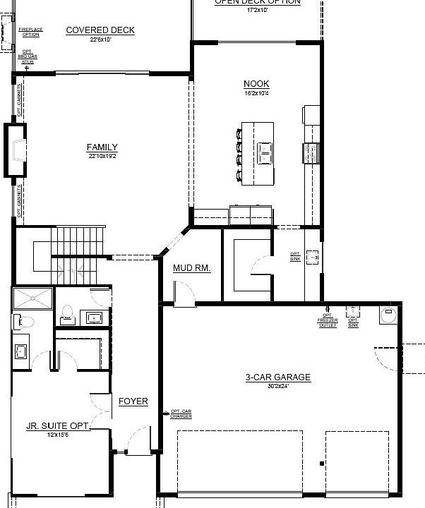 Main Floor - For illustrational purposes only. Actual plans and specs may vary. Some features may be considered upgrades. >