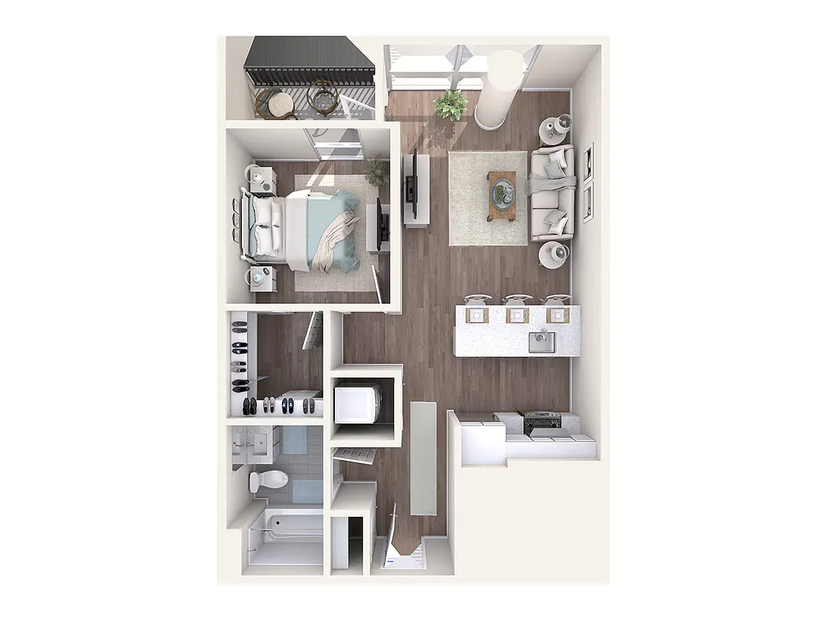 Floor plan 1 Bedroom - A1