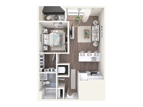 Floor plan 1 Bedroom - A1