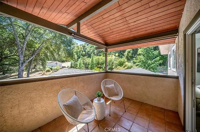 primary room covered deck with amazing view