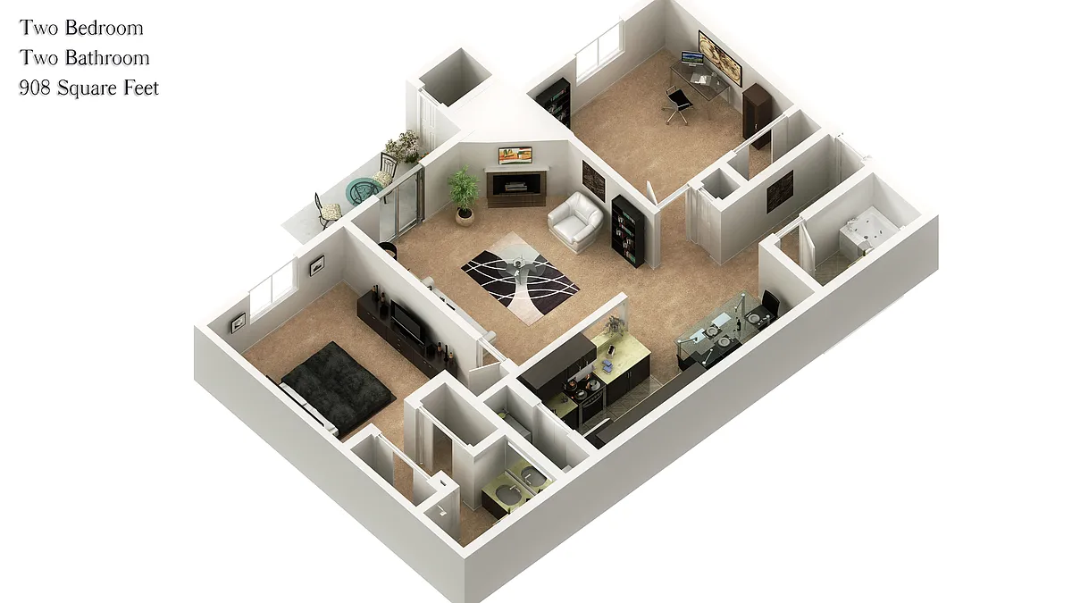 Floor plan 2x2A