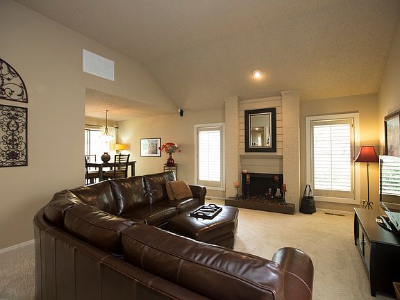 Large living room with fireplace