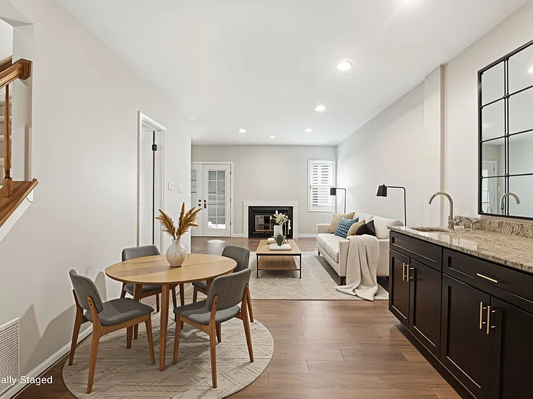 Basement Rec Room (Virtually Staged)