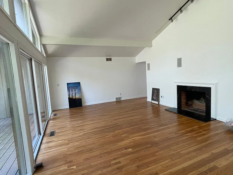 Living room with second fireplace