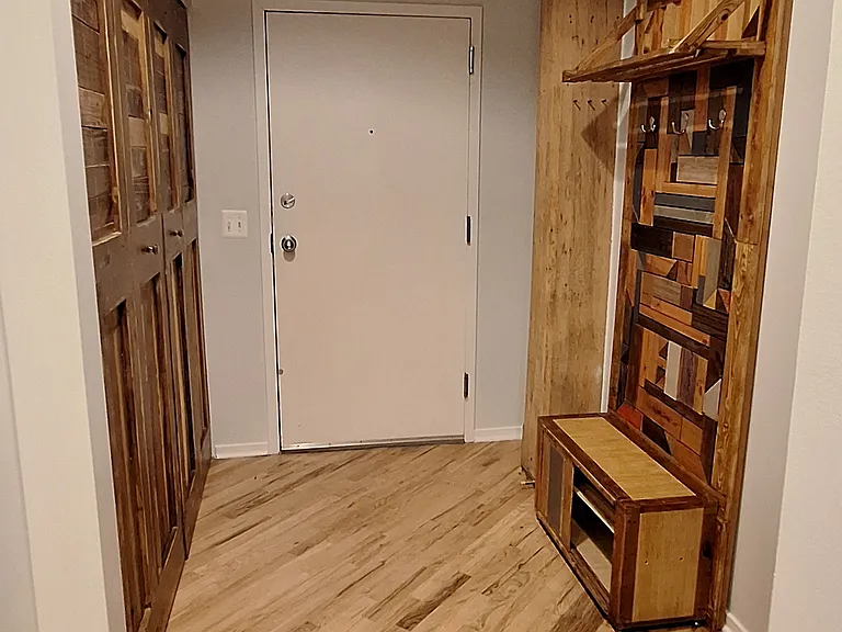 Entryway with custom coat hanger