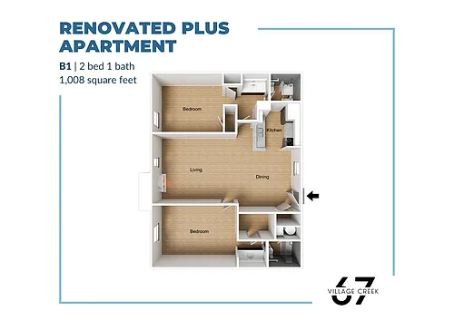 Floor plan B1 Renovated Plus