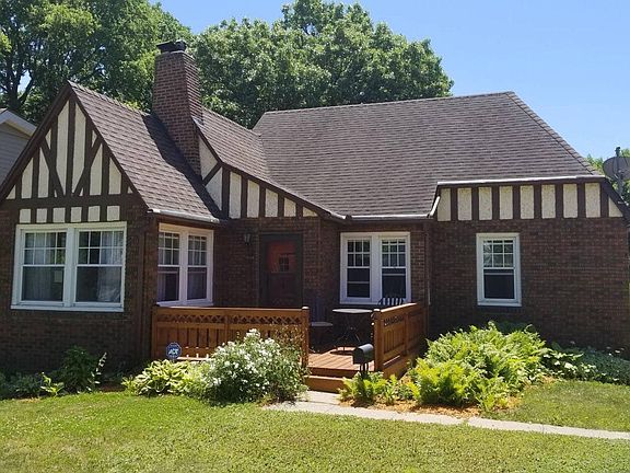 The freshly minted front deck is great for early morning cof