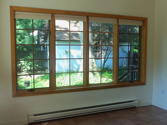 Sun room overlooks garden
