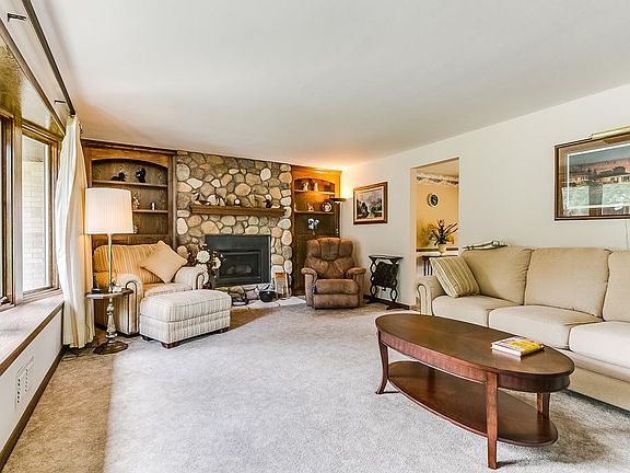 Living Room With Natural Fireplace