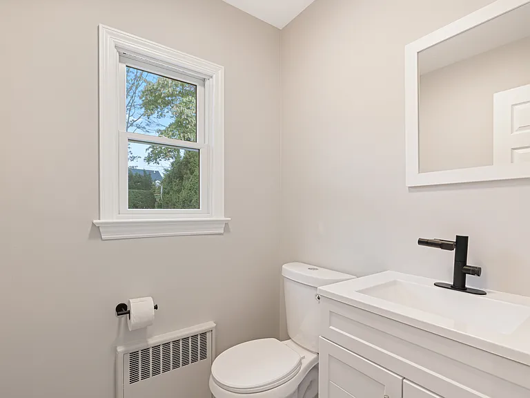 half bath with touch less faucet