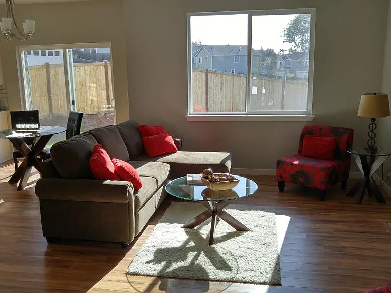Unfurnished Home, this photo is only what the Living area could look like with furniture. There is a Gas Fireplace.