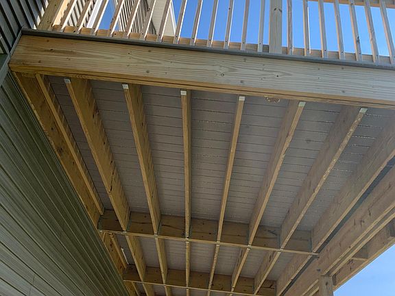 Deck overlooking fields