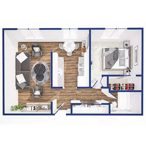 Floor plan One Bedroom