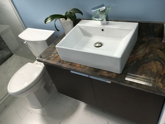 Hanging Sink w/Granite Top