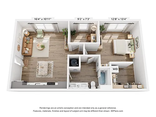 Floor plan The Musgraves One Bedroom