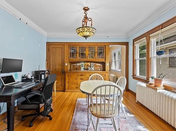 Dining Space with built in but ample space for a large dining table & more