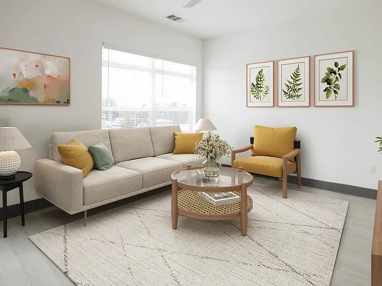 Living Room with Hard Surface Flooring