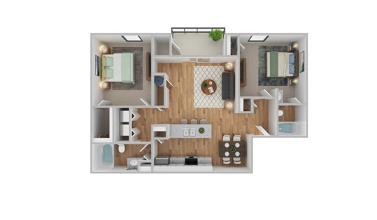 Floor plan 2 Bedroom - Salisbury