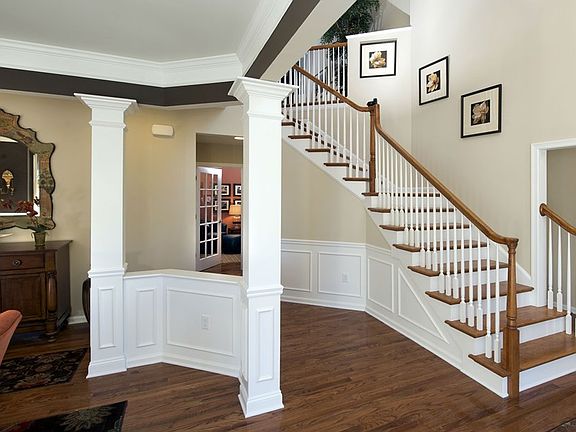 Open Rails with Oak Hardwood Stairs