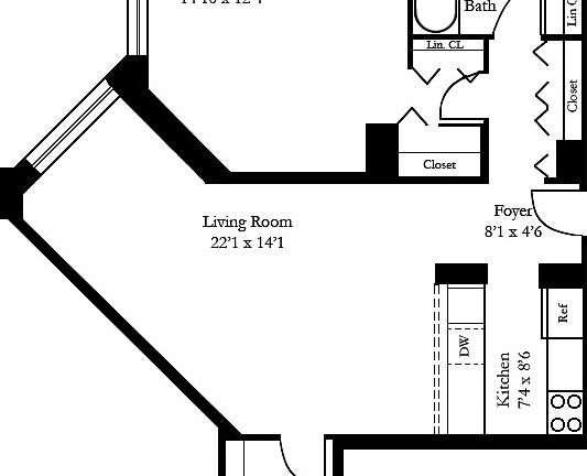2nd image of 393 W 49th St APT 3GG
