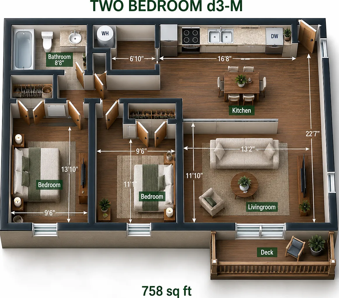 2 bedrooms and 1.0 bathroom — Photo 2
