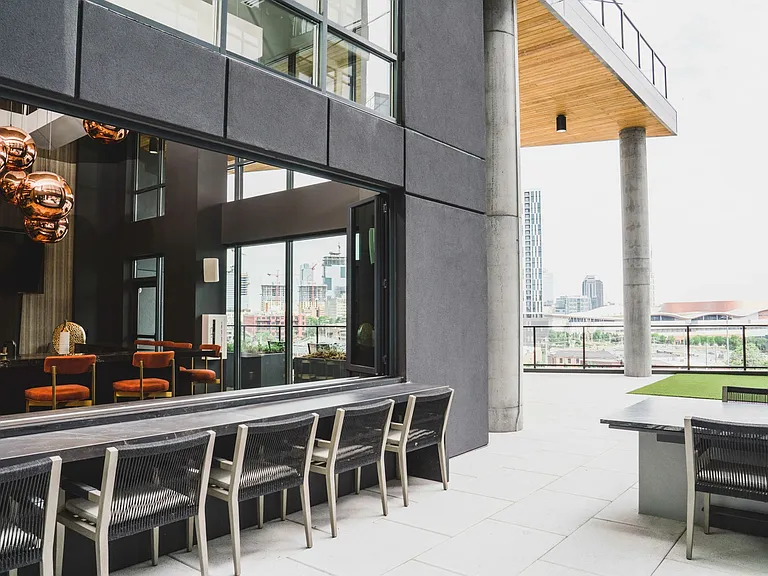 6th floor terrace with indoor and outdoor space