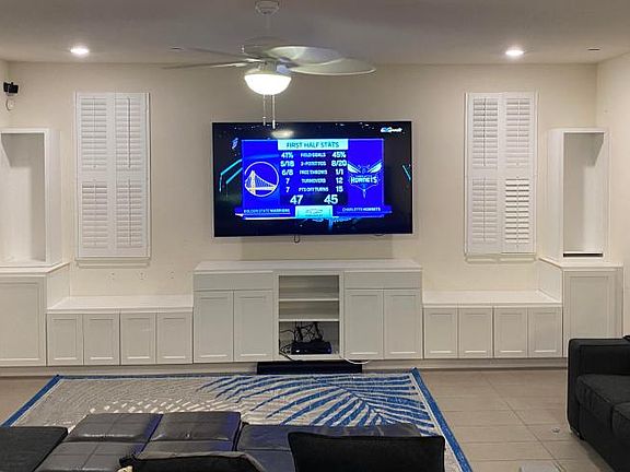 Custom Entertainment Cabinetry System in Living Area