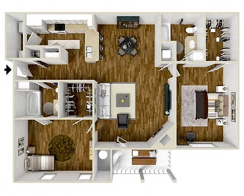 Floor plan Two Bedroom