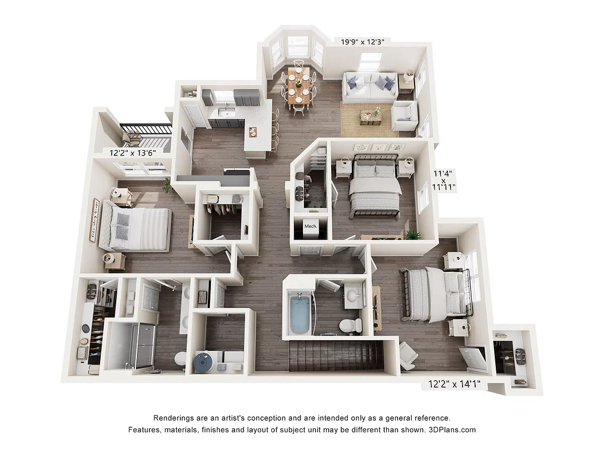 Floor plan Champagne (Heated Garage)