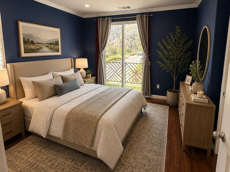 MASTER BEDROOM - VIRTUALLY STAGED