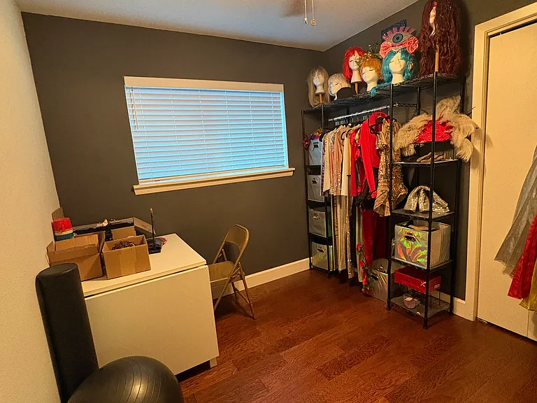 Middle bedroom can also work as an office.