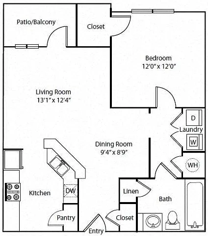Floor plan 1B