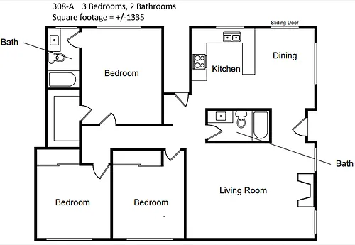 Floor plan 308A
